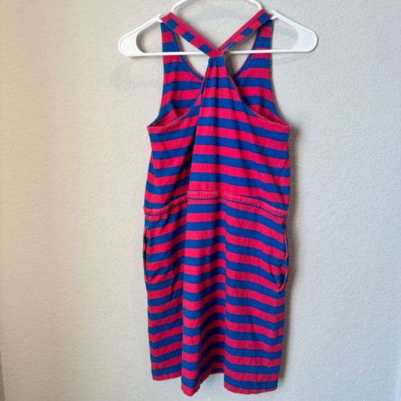 Girl’s Patagonia Pink & Navy Blue Striped Racerback Cotton Dress - Size XL EUC - Picture 5 of 6